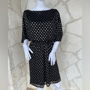 Jessica Simpson Black Dress w/ Gold Dots